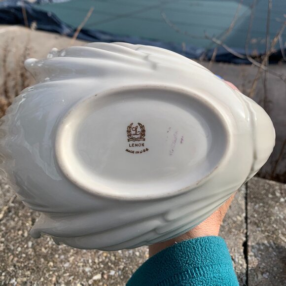 Vtg LENOX Pair of Swans Bowls Trinket Set - Picture 5 of 14